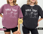 Comfort Colors® Custom Girls Trip Shirt, Personalized Location, Matching Travel, Girls Vacation Shirt, Girls Weekend, Bachelorette Trip Gift