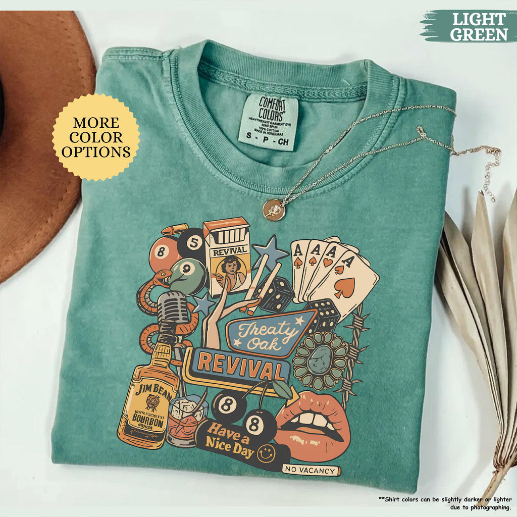 Comfort Colors® Treaty Oak Revival Shirt, Country Music Shirt, Western Cowboy Shirt, Cowgirls Shirt, Music Lover Tshirt, Western Music Tee