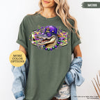 Comfort Colors® Alligator Mardi Gras Shirt, Womens Mardi Gras Shirt, Fat Tuesday Shirt, Mardi Gras Carnival, Fleur De Lis Tee, Festival Tee
