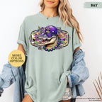 Comfort Colors® Alligator Mardi Gras Shirt, Womens Mardi Gras Shirt, Fat Tuesday Shirt, Mardi Gras Carnival, Fleur De Lis Tee, Festival Tee