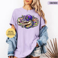 Comfort Colors® Alligator Mardi Gras Shirt, Womens Mardi Gras Shirt, Fat Tuesday Shirt, Mardi Gras Carnival, Fleur De Lis Tee, Festival Tee