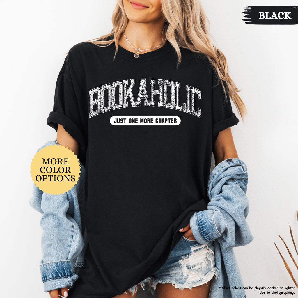 Comfort Colors® Bookaholic Shirt, Gift For Book Lover, Bookish Shirt, Book Lover Shirt, Reading Shirt, Gift For Librarian, Teacher Shirt