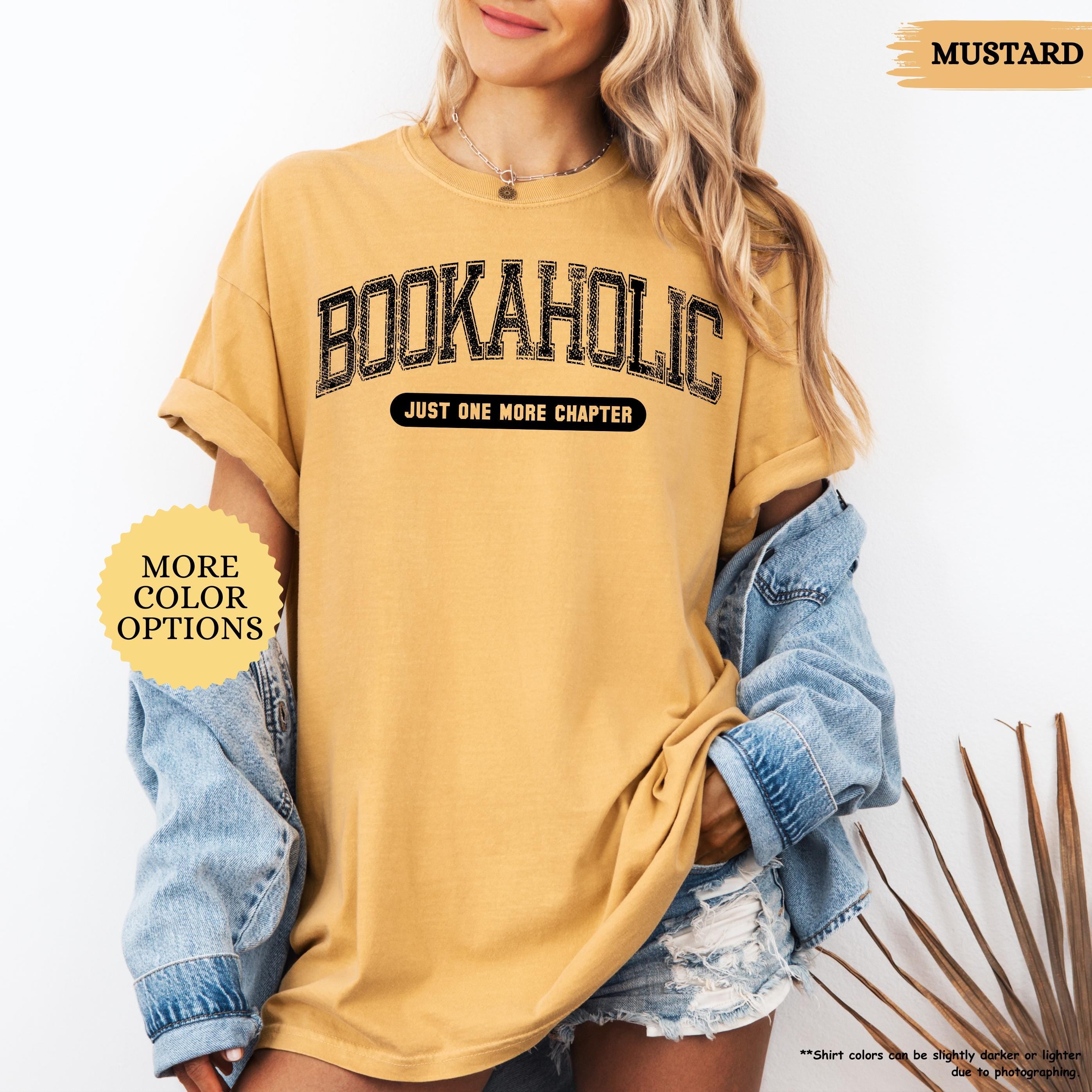 Comfort Colors® Bookaholic Shirt, Gift For Book Lover, Bookish Shirt, Book Lover Shirt, Reading Shirt, Gift For Librarian, Teacher Shirt