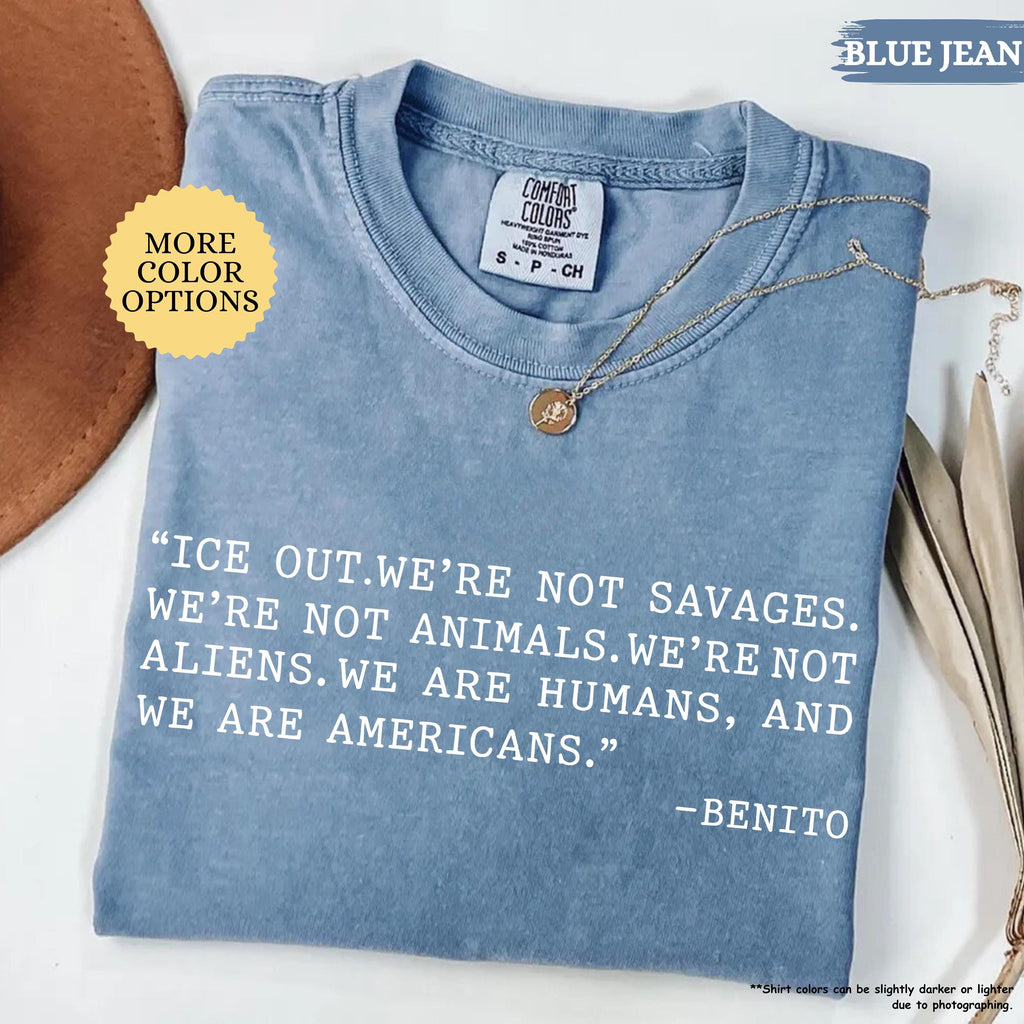 Comfort Colors® Bad Bunny Ice Out Shirt, Grammy Speech Tee, Anti ICE Shirt, We Are Humans Tshirt, Abolish ICE Shirt, Social Justice Tee