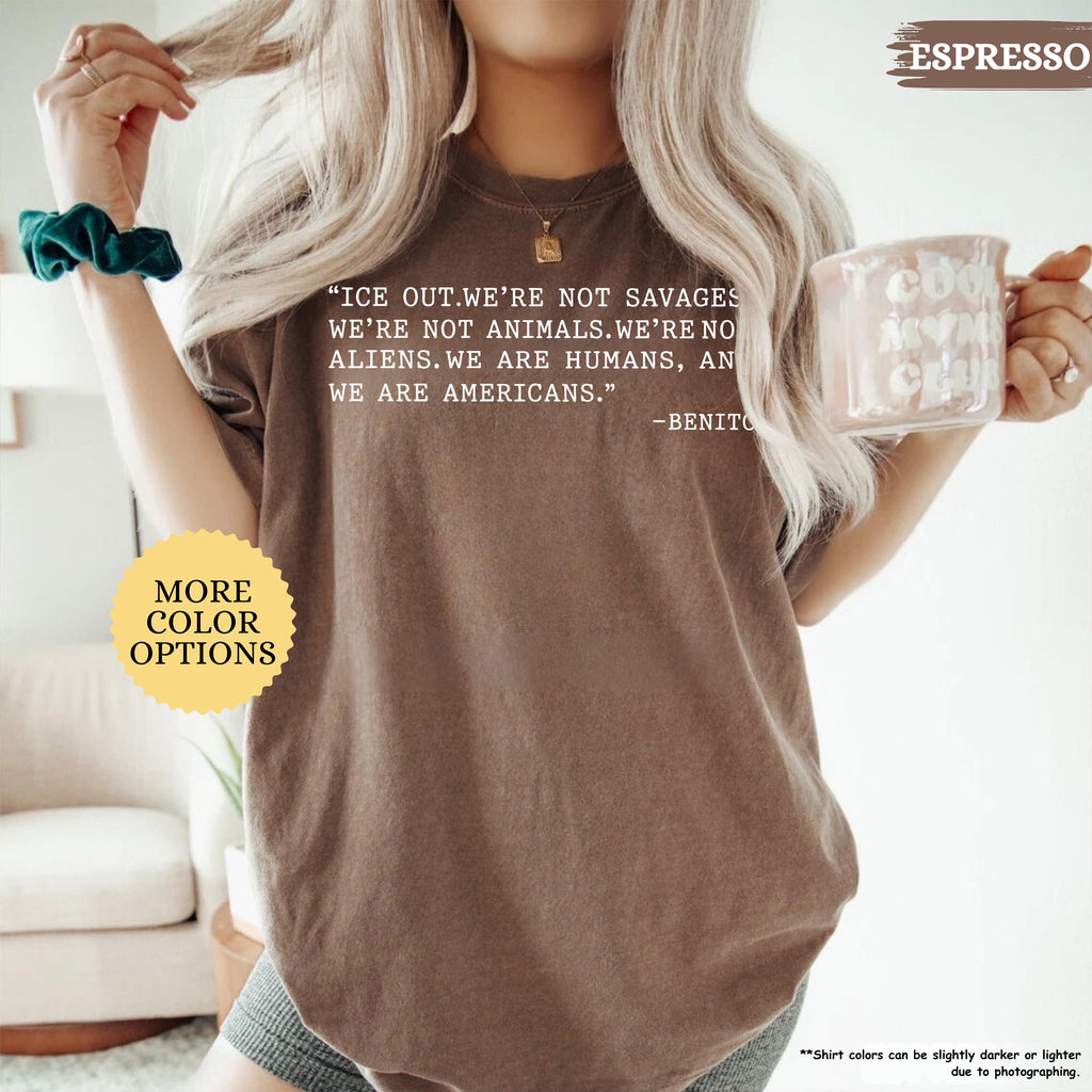 Comfort Colors® Bad Bunny Ice Out Shirt, Grammy Speech Tee, Anti ICE Shirt, We Are Humans Tshirt, Abolish ICE Shirt, Social Justice Tee