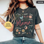 Comfort Colors® Boho Floral Mama Shirt, Coquette Mama Shirt, Flower Mom Shirt, Gift For Mom, Mothers Day Gift, New Mom Gift, Mom Tshirt
