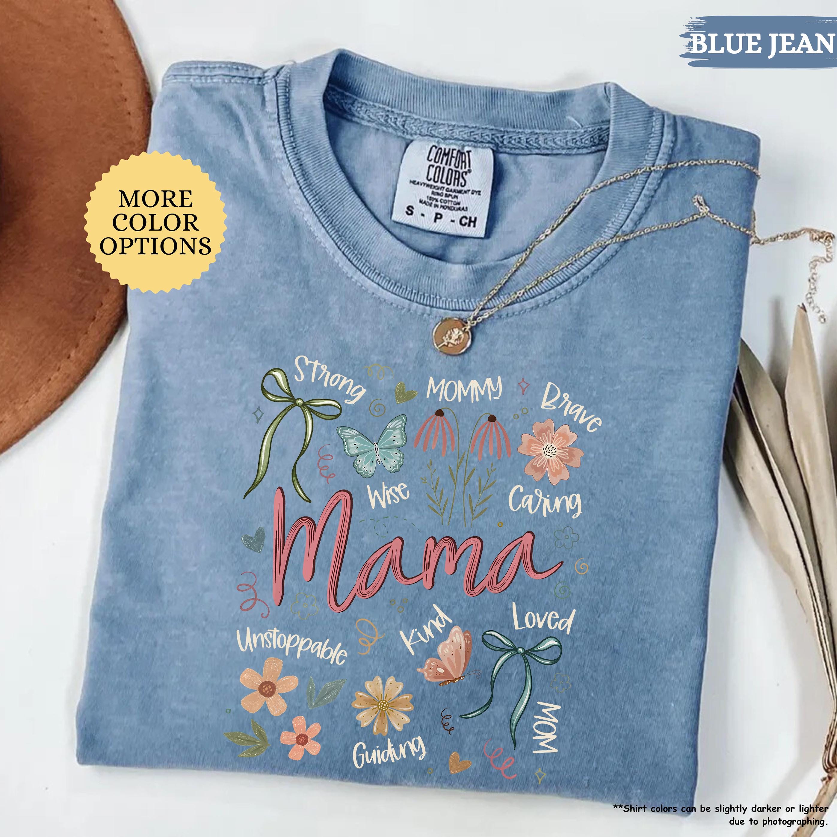 Comfort Colors® Boho Floral Mama Shirt, Coquette Mama Shirt, Flower Mom Shirt, Gift For Mom, Mothers Day Gift, New Mom Gift, Mom Tshirt