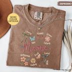 Comfort Colors® Boho Floral Mama Shirt, Coquette Mama Shirt, Flower Mom Shirt, Gift For Mom, Mothers Day Gift, New Mom Gift, Mom Tshirt