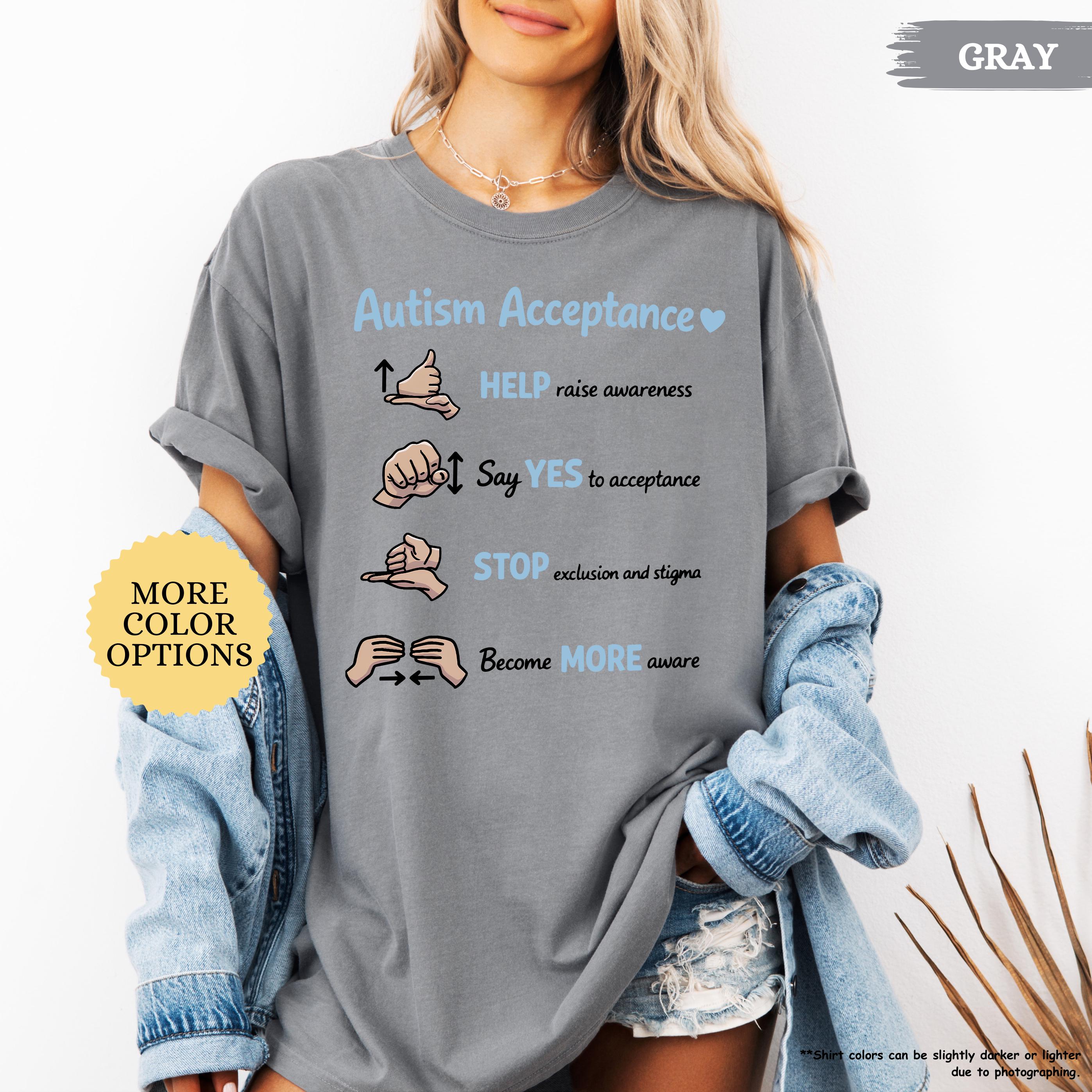 Comfort Colors® Autism Acceptance Shirt, Autism Awareness Shirt, Autism Teacher Shirt, Sped Teacher Tee, Neurodiversity Shirt, Kindness Tee