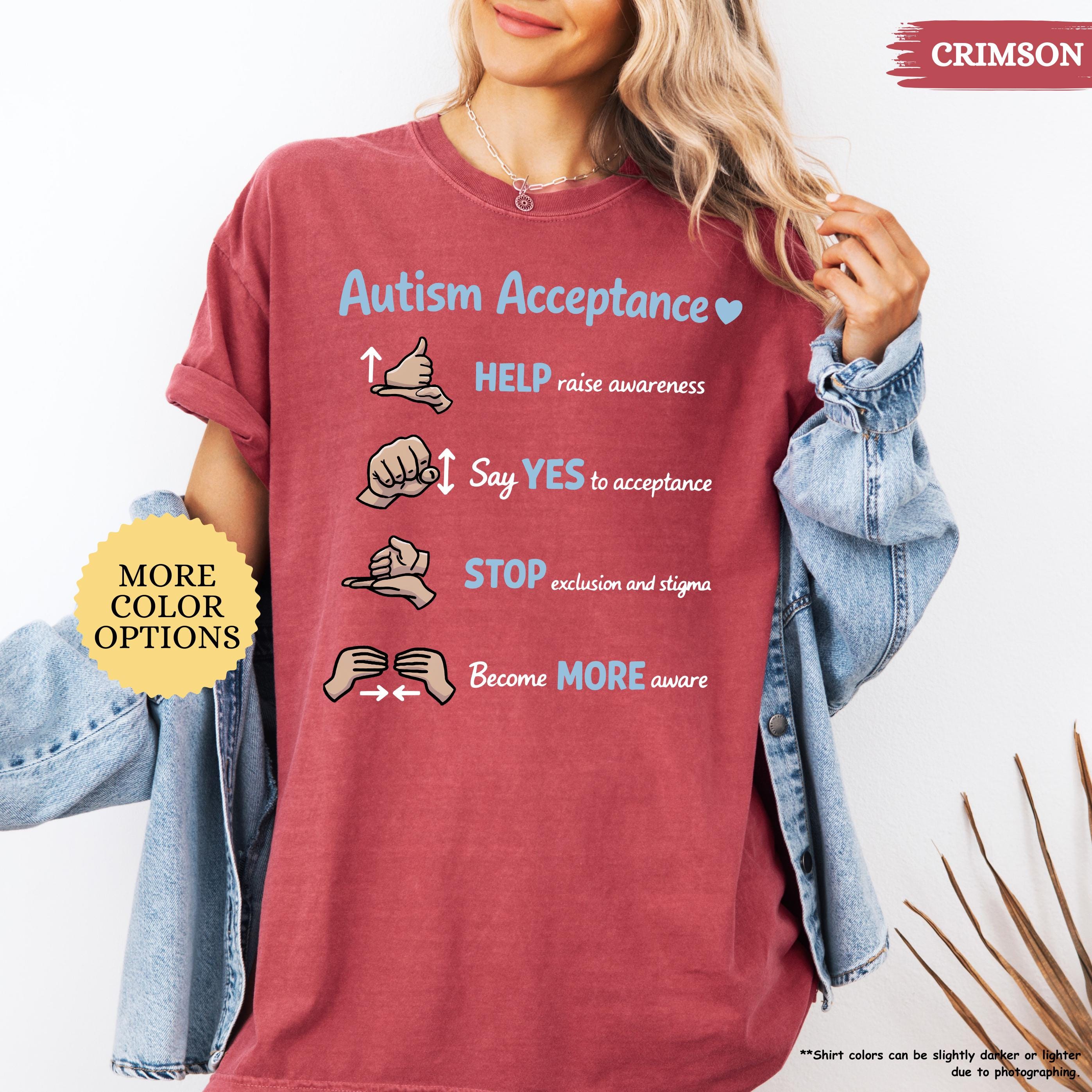 Comfort Colors® Autism Acceptance Shirt, Autism Awareness Shirt, Autism Teacher Shirt, Sped Teacher Tee, Neurodiversity Shirt, Kindness Tee