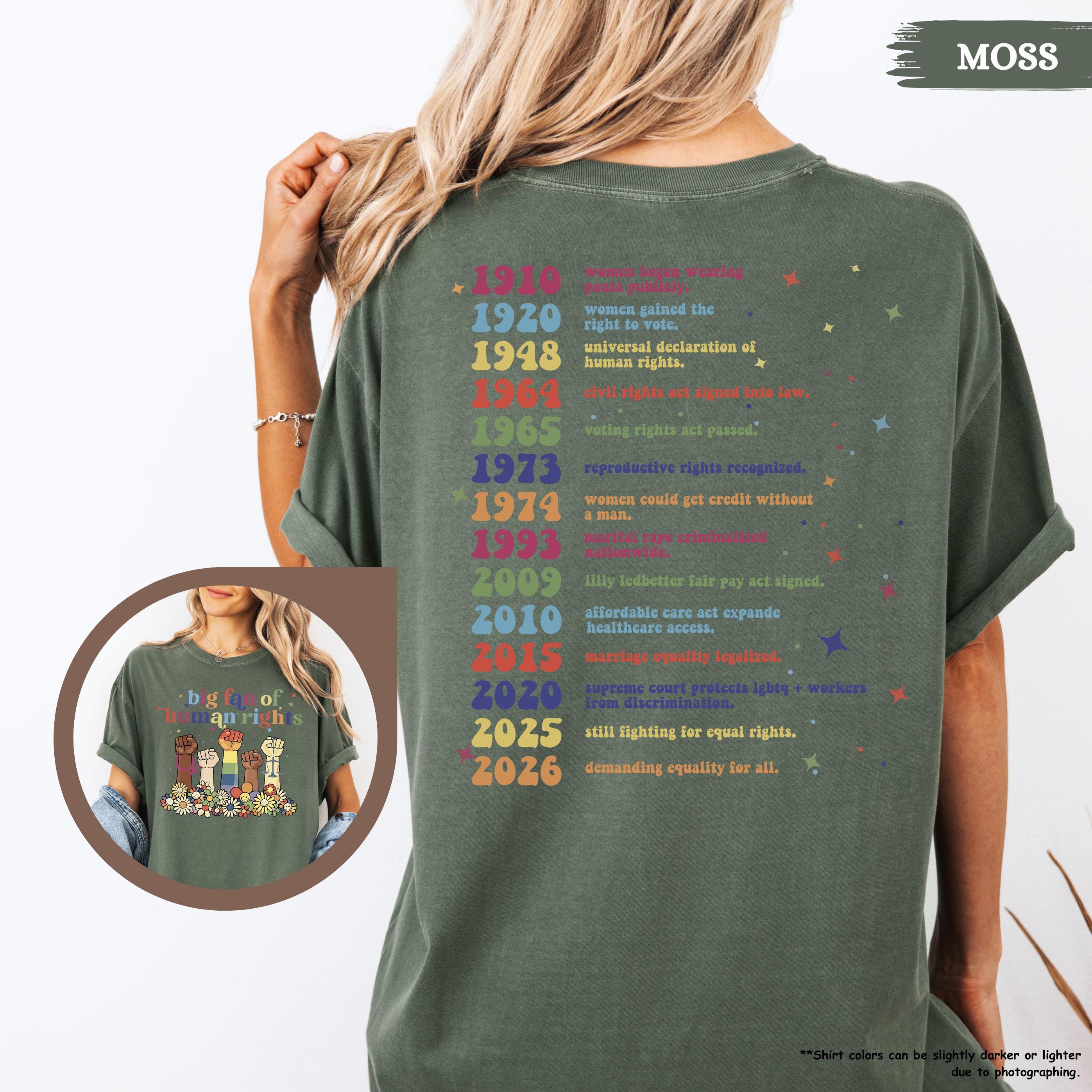 Comfort Colors® Big Fan Of Human Rights Shirt, Equality Shirt, LGBT Support Tee, BLM Shirt, Social Justice Gift, Protest Activist Shirt