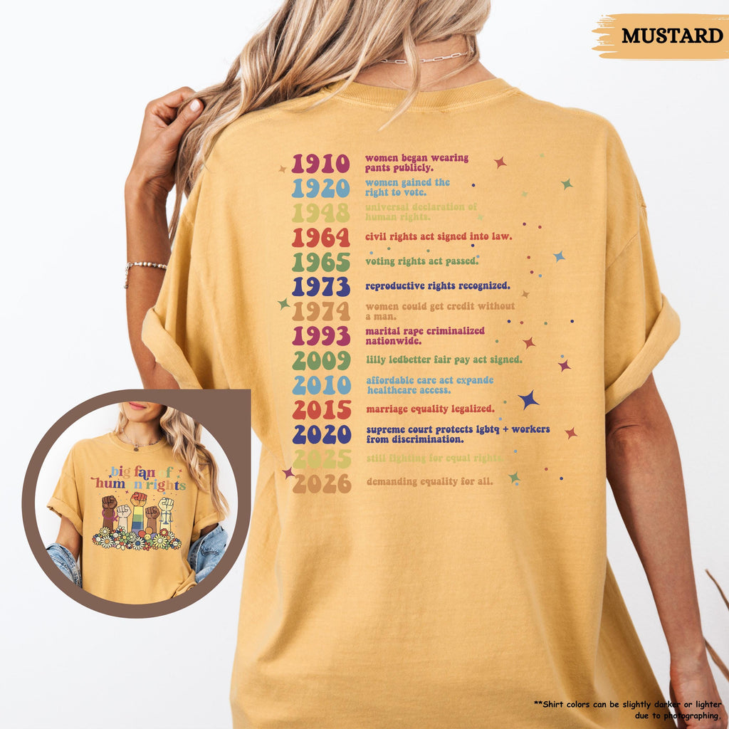 Comfort Colors® Big Fan Of Human Rights Shirt, Equality Shirt, LGBT Support Tee, BLM Shirt, Social Justice Gift, Protest Activist Shirt