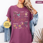 Comfort Colors® Boho Floral Mama Shirt, Coquette Mama Shirt, Flower Mom Shirt, Gift For Mom, Mothers Day Gift, New Mom Gift, Mom Tshirt