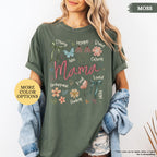 Comfort Colors® Boho Floral Mama Shirt, Coquette Mama Shirt, Flower Mom Shirt, Gift For Mom, Mothers Day Gift, New Mom Gift, Mom Tshirt