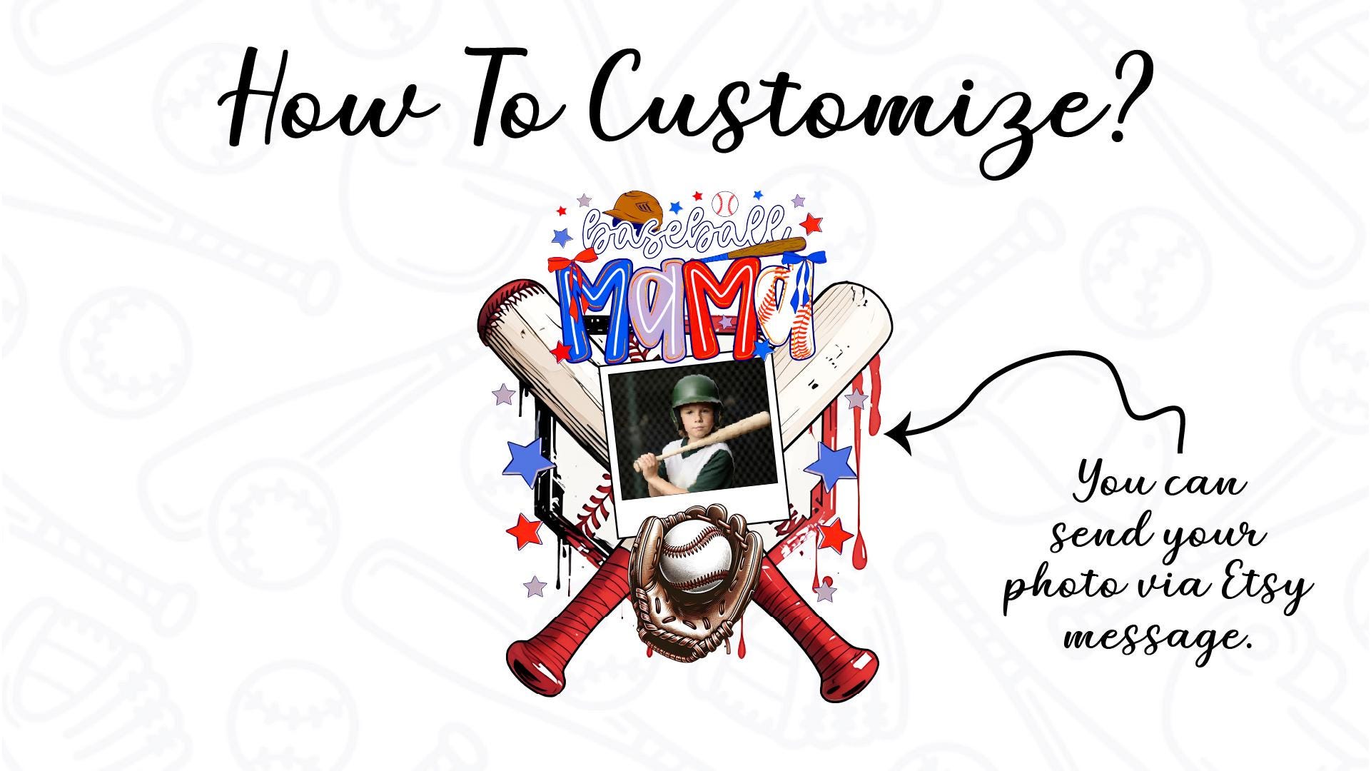 Comfort Colors® Baseball Mom With Photo Shirt, Custom Baseball Player Photo Shirt, Baseball Mom Gift, Baseball Lover Tee, Mothers Day Gift