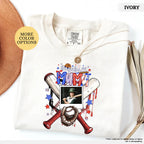 Comfort Colors® Baseball Mom With Photo Shirt, Custom Baseball Player Photo Shirt, Baseball Mom Gift, Baseball Lover Tee, Mothers Day Gift