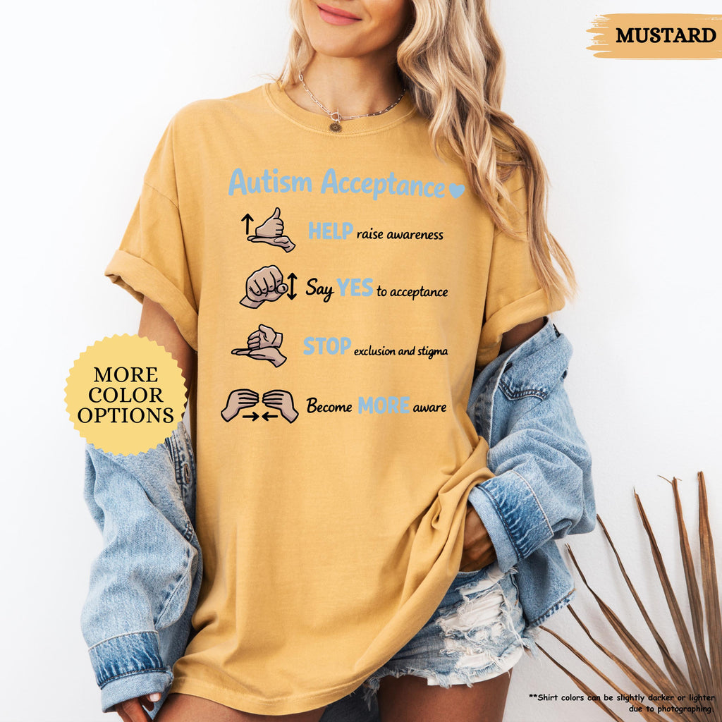 Comfort Colors® Autism Acceptance Shirt, Autism Awareness Shirt, Autism Teacher Shirt, Sped Teacher Tee, Neurodiversity Shirt, Kindness Tee