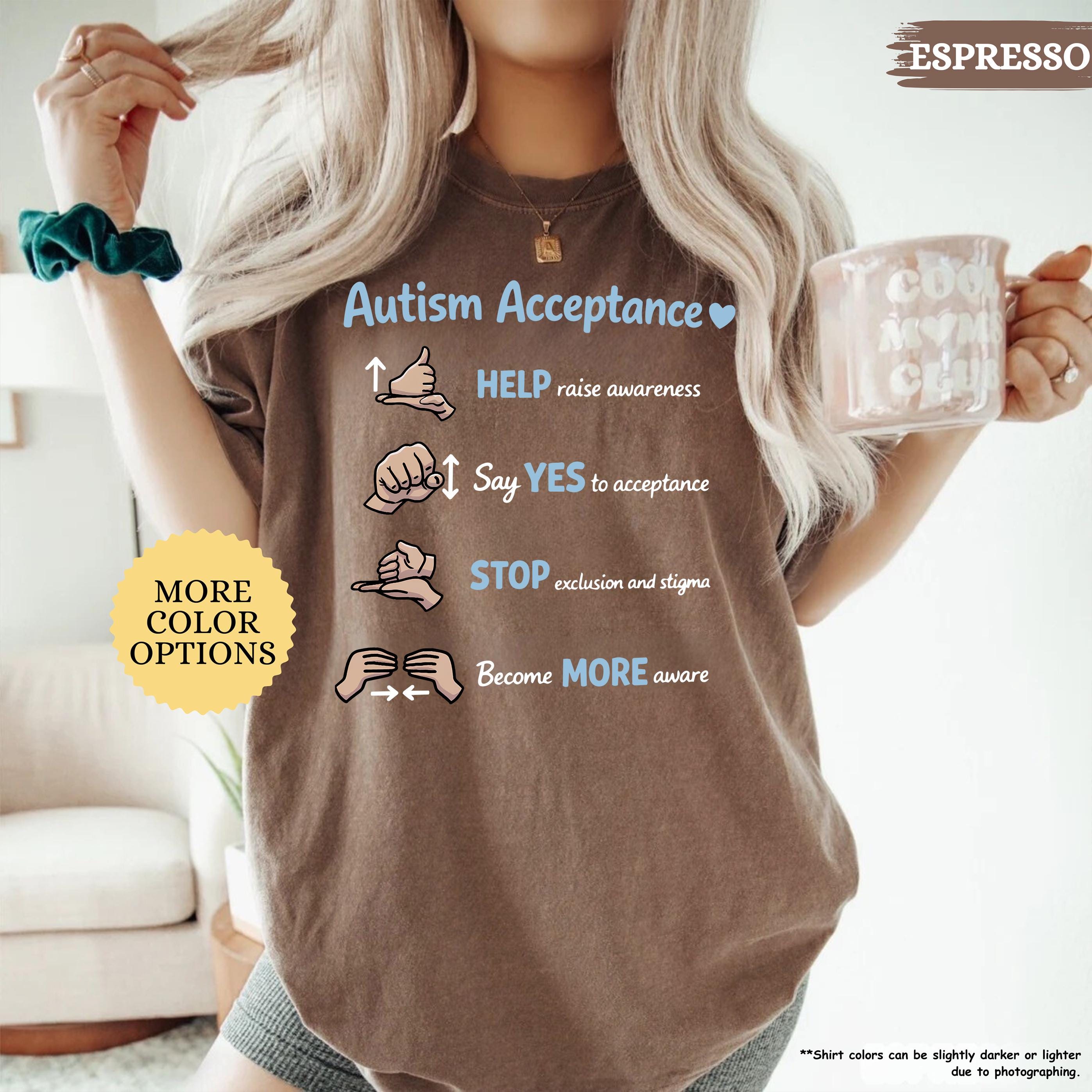 Comfort Colors® Autism Acceptance Shirt, Autism Awareness Shirt, Autism Teacher Shirt, Sped Teacher Tee, Neurodiversity Shirt, Kindness Tee