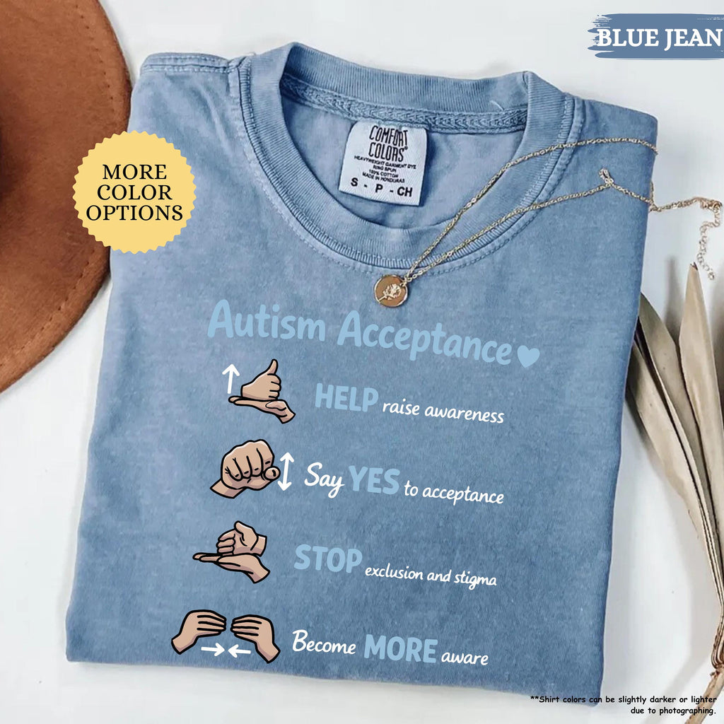 Comfort Colors® Autism Acceptance Shirt, Autism Awareness Shirt, Autism Teacher Shirt, Sped Teacher Tee, Neurodiversity Shirt, Kindness Tee